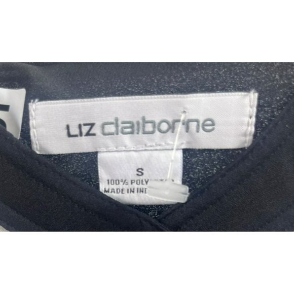 Liz Claiborne women long sleeve, size s, color white/black, button down - Picture 8 of 12